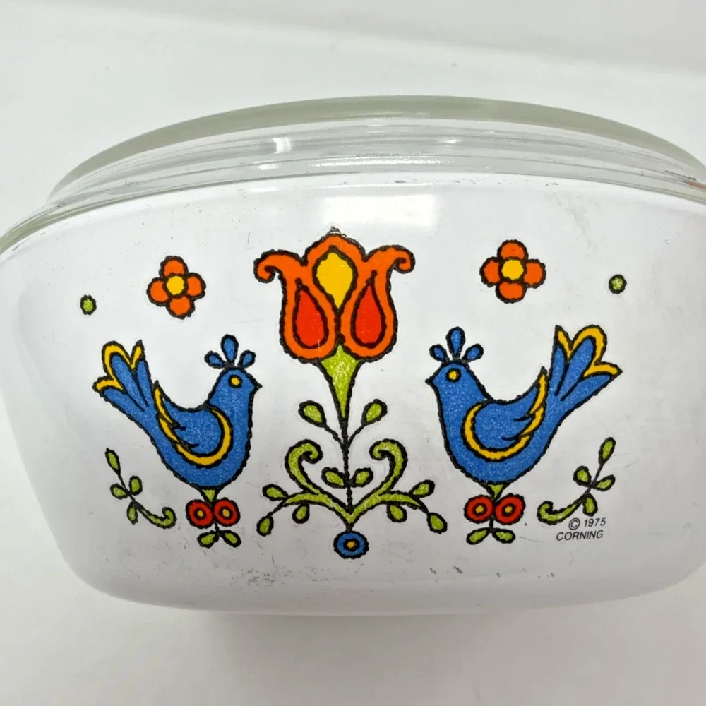 1975 Corning Ware P-81-B Country Festival 1 Pint Covered Skillet Saucepan Lid